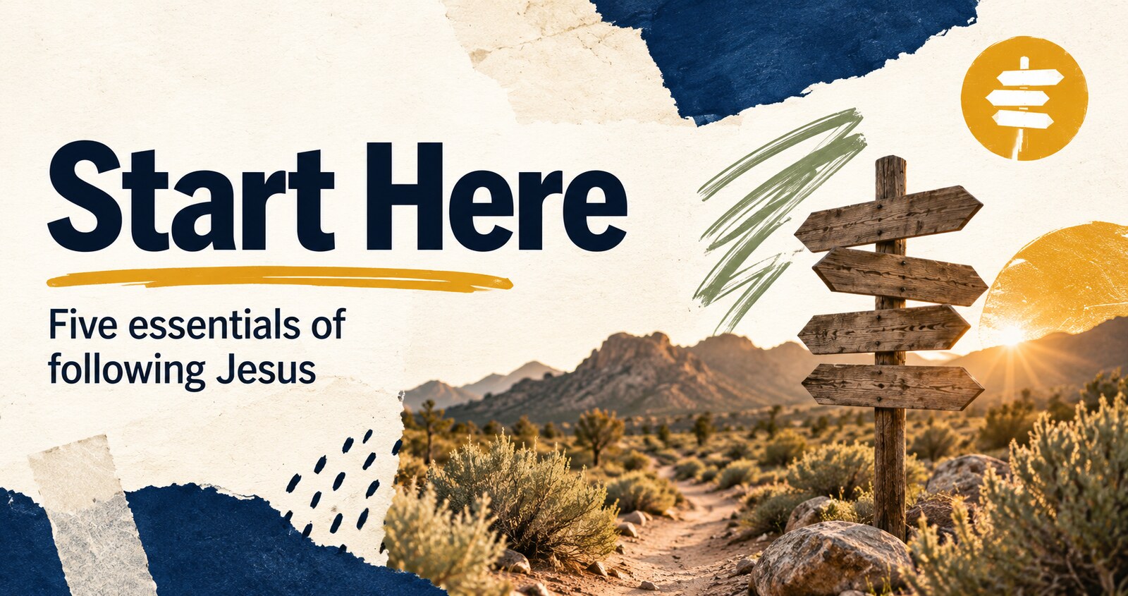 Cover of Start Here. Five essentials of following Jesus